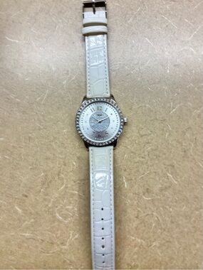Strada White Crystal-Accent Women's Watch